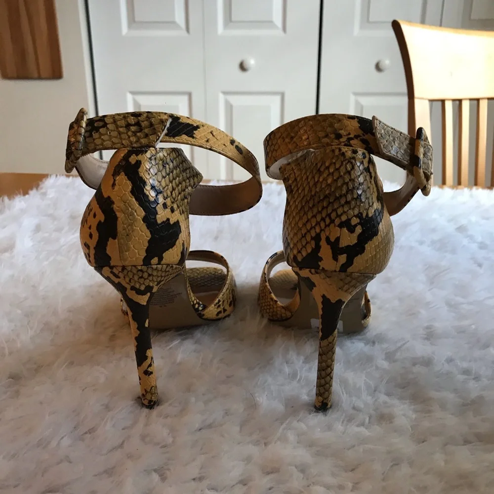 Express python pattern ankle strap heels - Picture 5 of 7